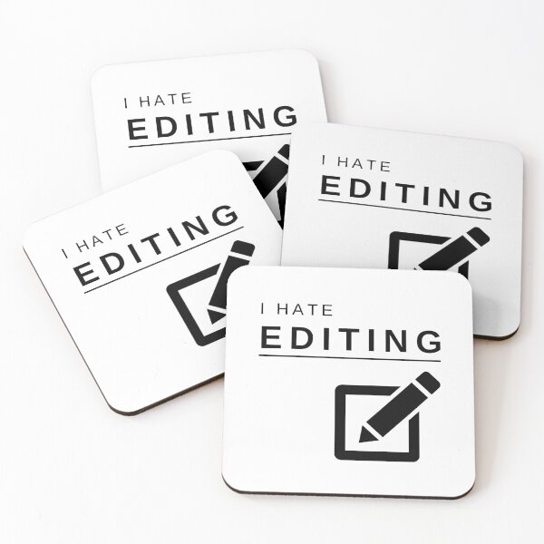 Item preview, I Hate Editing (Black) – Bold, Funny, and Relatable Minimalist Design designed and sold by mrddst.