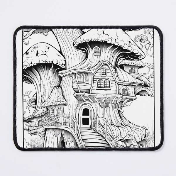 Item preview, TreeHouse #3 Coloring Page Pattern  designed and sold by DavidColoring.