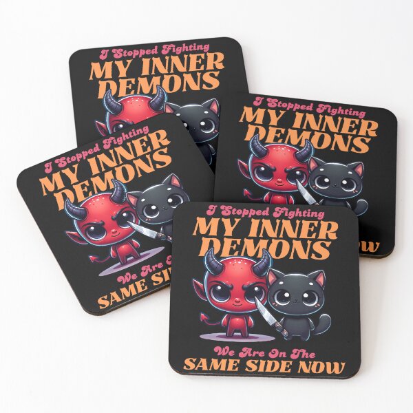 Item preview, Kawaii Black Cat & Demon - I Stopped Fighting My Inner Demons designed and sold by Kawaii-n-Spice.