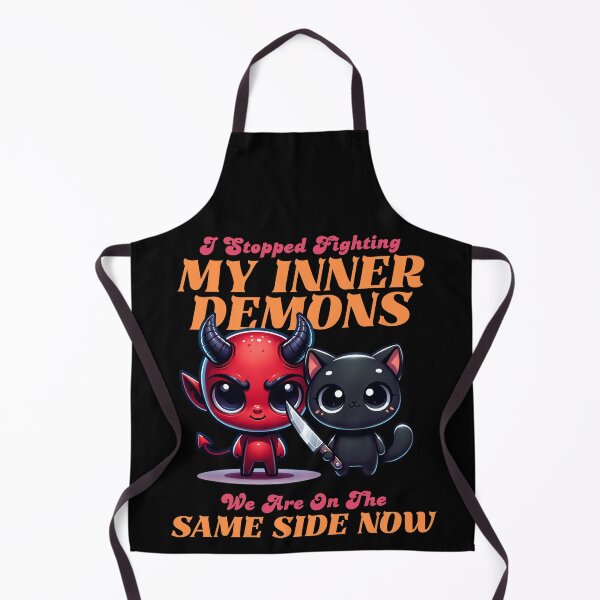 Item preview, Kawaii Black Cat & Demon - I Stopped Fighting My Inner Demons designed and sold by Kawaii-n-Spice.