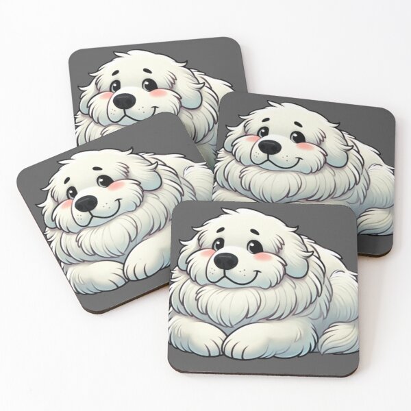 Item preview, Fluffy White Dog - Great Pyrenees Cartoon designed and sold by Desireehaz.