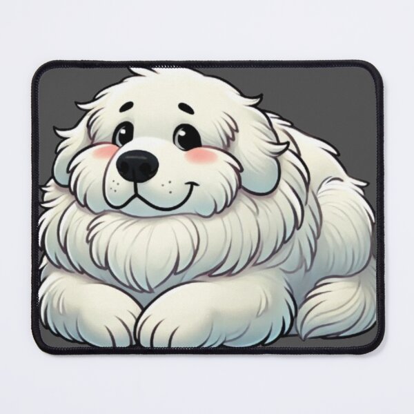 Item preview, Fluffy White Dog - Great Pyrenees Cartoon designed and sold by Desireehaz.