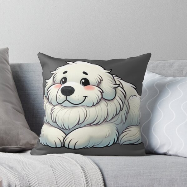 Item preview, Fluffy White Dog - Great Pyrenees Cartoon designed and sold by Desireehaz.