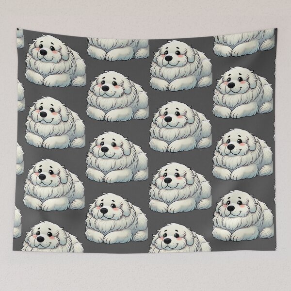 Item preview, Fluffy White Dog - Great Pyrenees Cartoon designed and sold by Desireehaz.