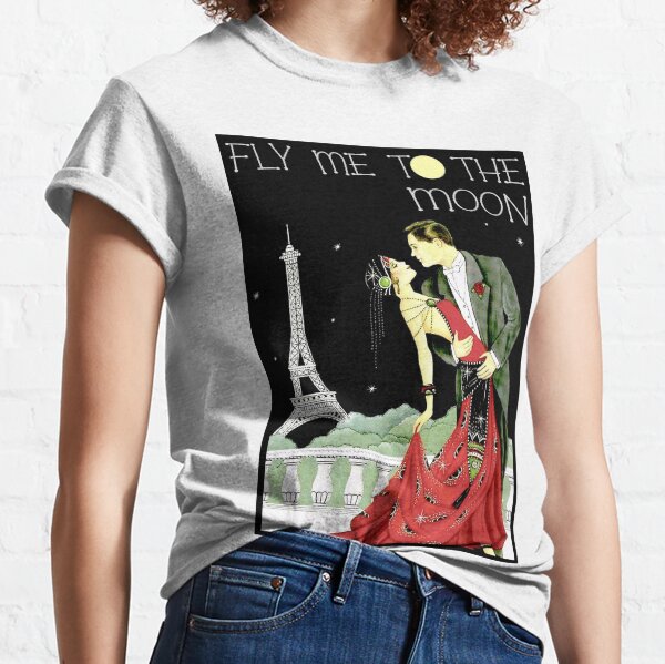 FLY ME TO THE MOON; Vintage Dance Print Classic T-Shirt