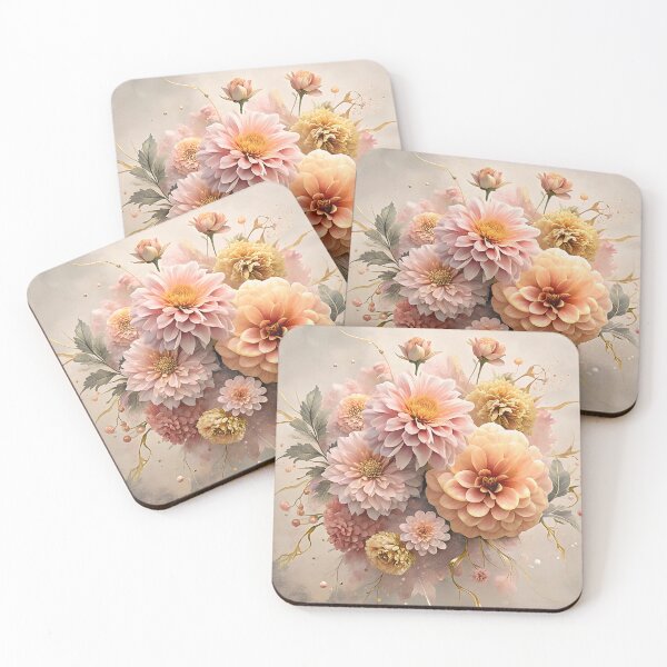 Item preview, Mexican dahlias and marigolds designed and sold by dulceguavashop.