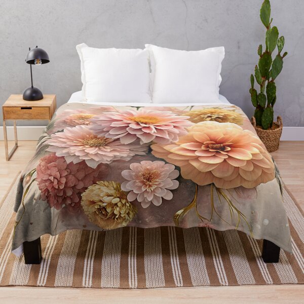 Item preview, Mexican dahlias and marigolds designed and sold by dulceguavashop.