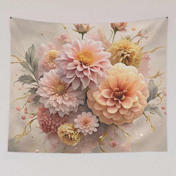 Item preview, Mexican dahlias and marigolds designed and sold by dulceguavashop.