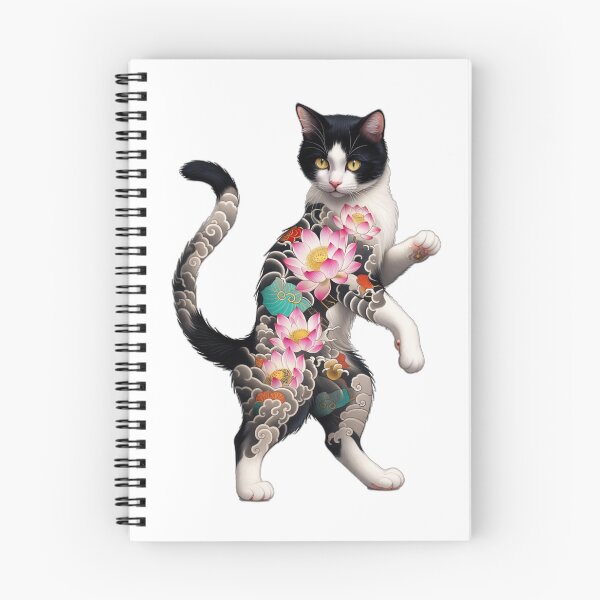Item preview, Cat in Lotus Tattoo designed and sold by Kina-design.