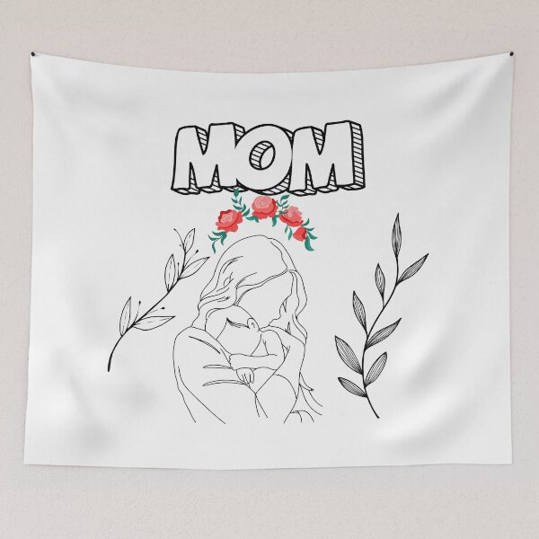 Item preview, MOM American Flower Crown Inspired Feminist Art Sticker designed and sold by World-Shop25.