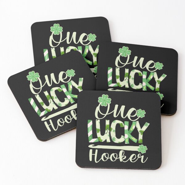 Item preview, One lucky hooker - St. Patrick's Day crochet humor designed and sold by EvergreenWhimsy.