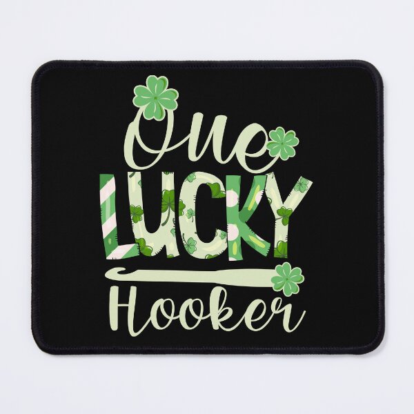 Item preview, One lucky hooker - St. Patrick's Day crochet humor designed and sold by EvergreenWhimsy.
