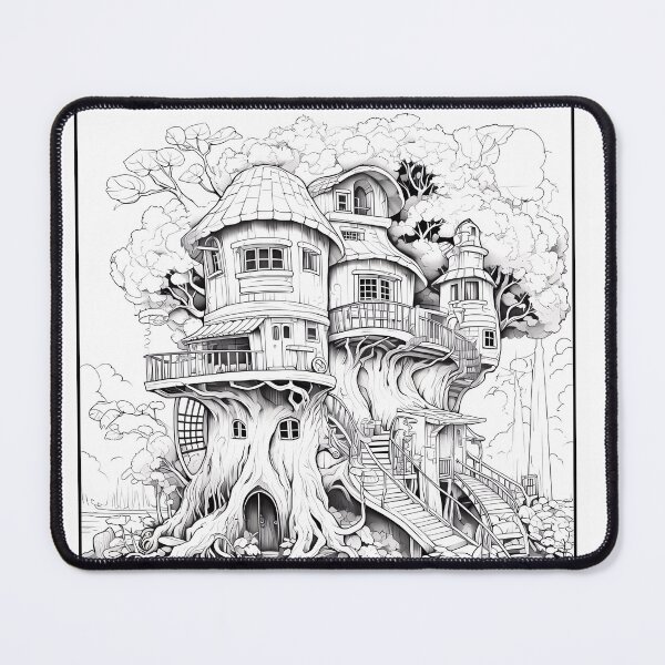 Item preview, TreeHouse #15 Coloring Page Pattern  designed and sold by DavidColoring.