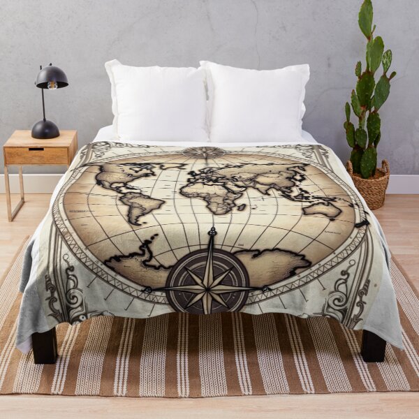 Item preview, Vintage Wanderlust Map designed and sold by VibeTCreations.