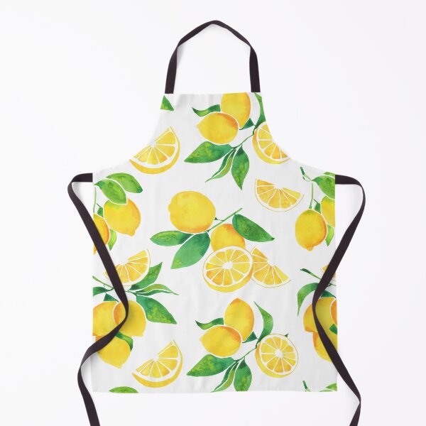 Item preview, A watercolor pattern of lemons and leaves designed and sold by Hillary Holt.