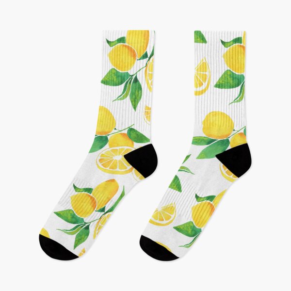 Item preview, A watercolor pattern of lemons and leaves designed and sold by Hillary Holt.