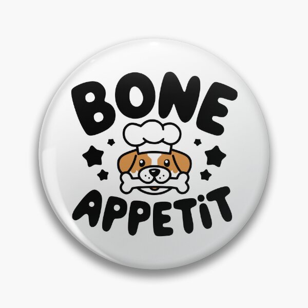 Item preview, Bone Appetit! Cute Dog Baking Pun designed and sold by PMCreative.