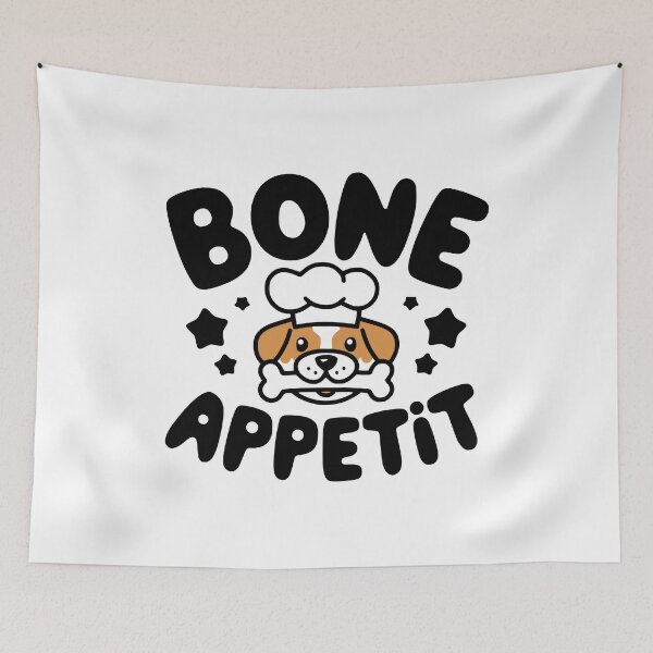 Item preview, Bone Appetit! Cute Dog Baking Pun designed and sold by PMCreative.
