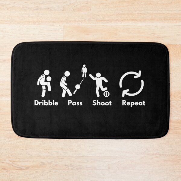 Item preview, Dribble, Pass, Shoot, Repeat - white designed and sold by VasInd.
