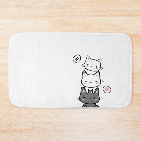Item preview, Purrfect Hi – Stacked Cats Greeting designed and sold by GoldPerl.