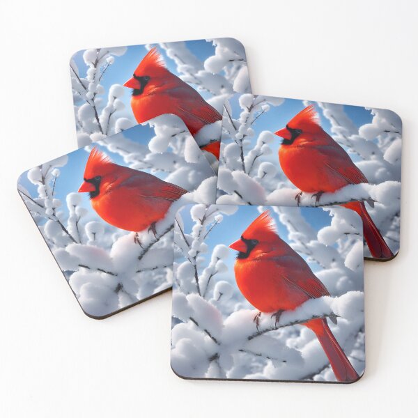 Item preview, Vivid Cardinal on Snowy Branch designed and sold by PandaTShirtShop.