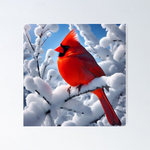 Item preview, Vivid Cardinal on Snowy Branch designed and sold by PandaTShirtShop.