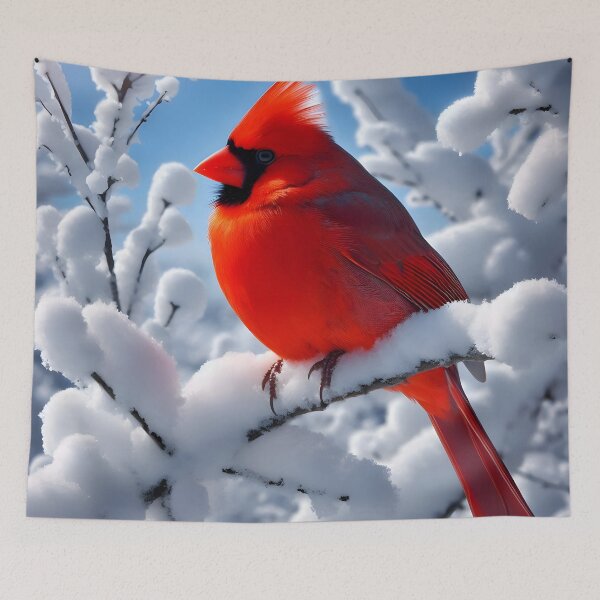 Item preview, Vivid Cardinal on Snowy Branch designed and sold by PandaTShirtShop.