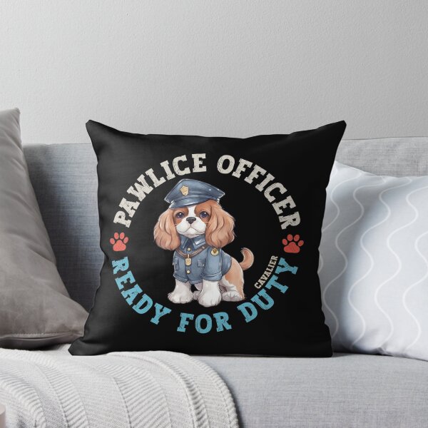 Item preview, Cavalier Pawlice Officer 2025 English Dog In Police Uniform designed and sold by eclecTEEq.