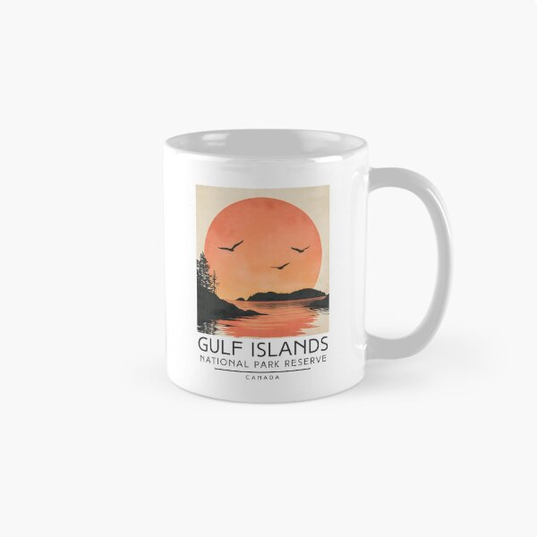 Item preview, A Vintage Illustration of Gulf Islands National Park Reserve - Canada  designed and sold by GoodOldVintage.