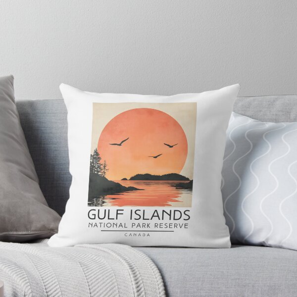 Item preview, A Vintage Illustration of Gulf Islands National Park Reserve - Canada  designed and sold by GoodOldVintage.