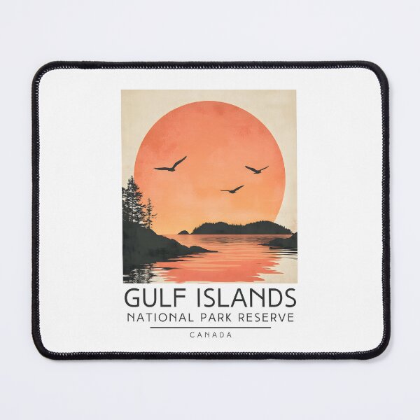 Item preview, A Vintage Illustration of Gulf Islands National Park Reserve - Canada designed and sold by GoodOldVintage.