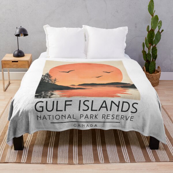 Item preview, A Vintage Illustration of Gulf Islands National Park Reserve - Canada  designed and sold by GoodOldVintage.