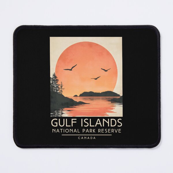 Item preview, A Vintage Illustration of Gulf Islands National Park Reserve - Canada designed and sold by GoodOldVintage.