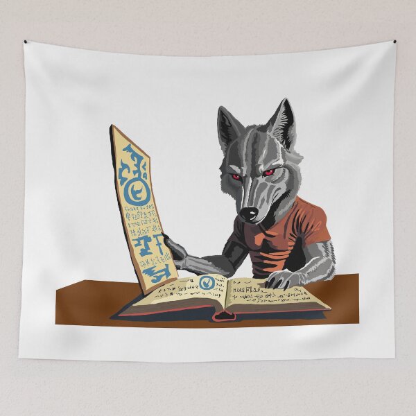 Item preview, Leaning Forward Runic Translator Wolf  designed and sold by KlakkDrawsStuff.