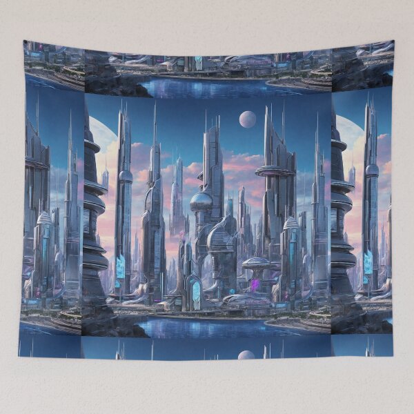 Item preview, Futuristic Cityscape designed and sold by Sadia  Jannat.