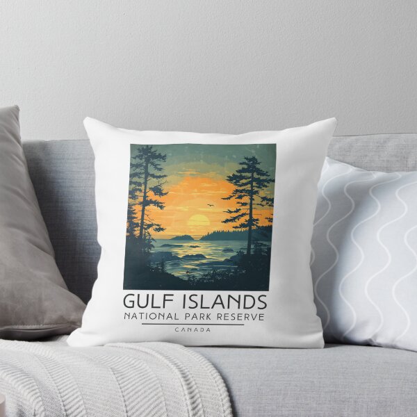 Item preview, A Vintage Illustration of Gulf Islands National Park Reserve - Canada  designed and sold by GoodOldVintage.