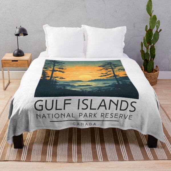 Item preview, A Vintage Illustration of Gulf Islands National Park Reserve - Canada  designed and sold by GoodOldVintage.