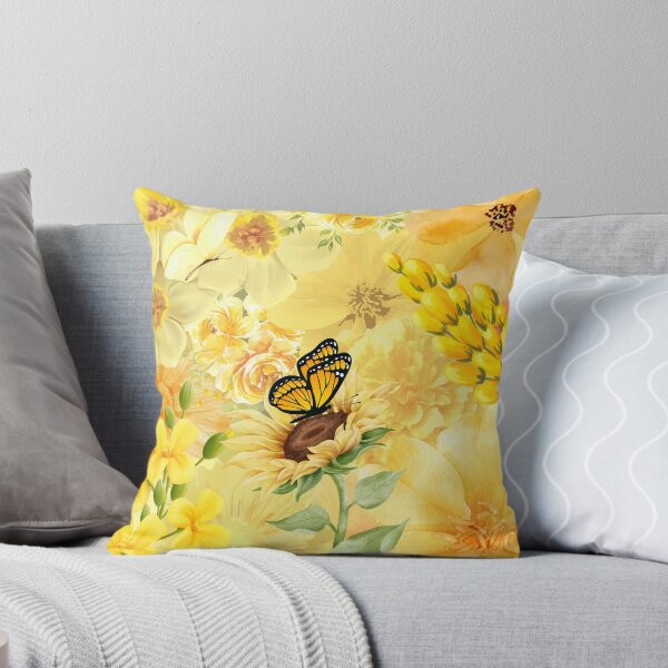 Item preview, Collage of yellow flowers with a butterfly designed and sold by Fantacaroo Designs.