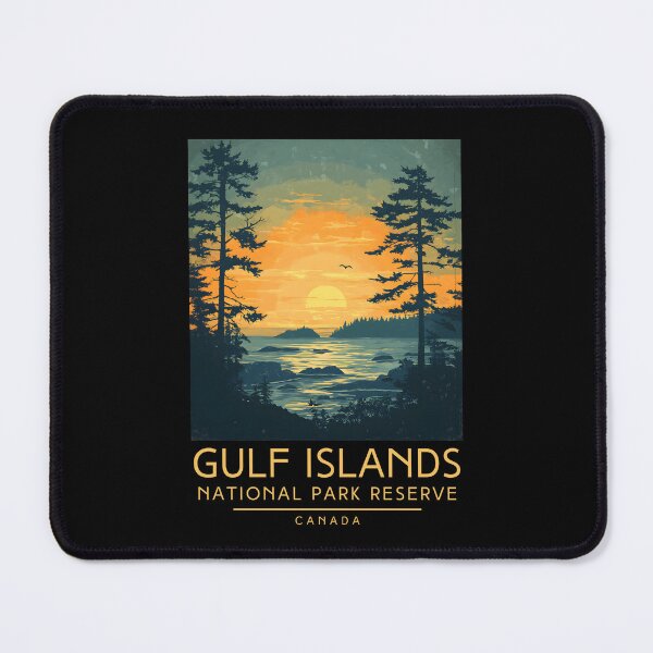 Item preview, A Vintage Illustration of Gulf Islands National Park Reserve - Canada designed and sold by GoodOldVintage.
