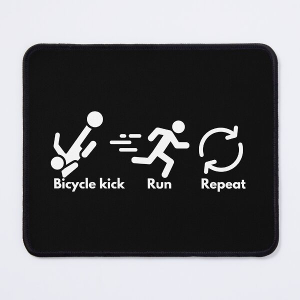 Item preview, Bicycle Kick, Run, Repeat - white designed and sold by VasInd.