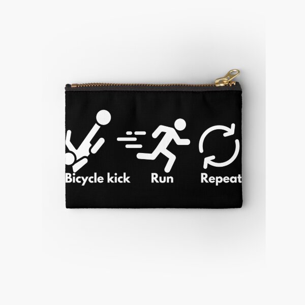 Item preview, Bicycle Kick, Run, Repeat - white designed and sold by VasInd.