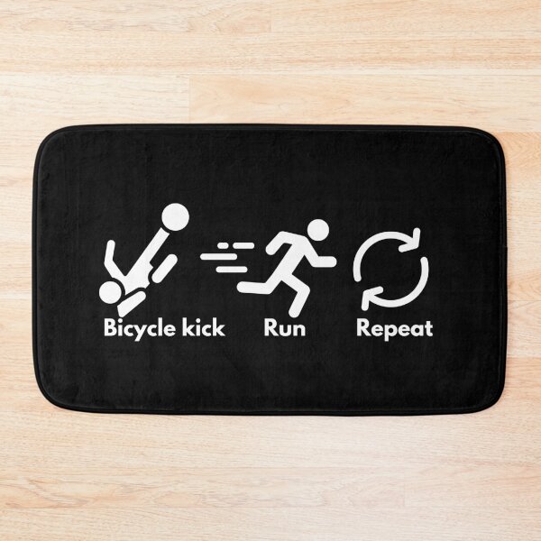 Item preview, Bicycle Kick, Run, Repeat - white designed and sold by VasInd.