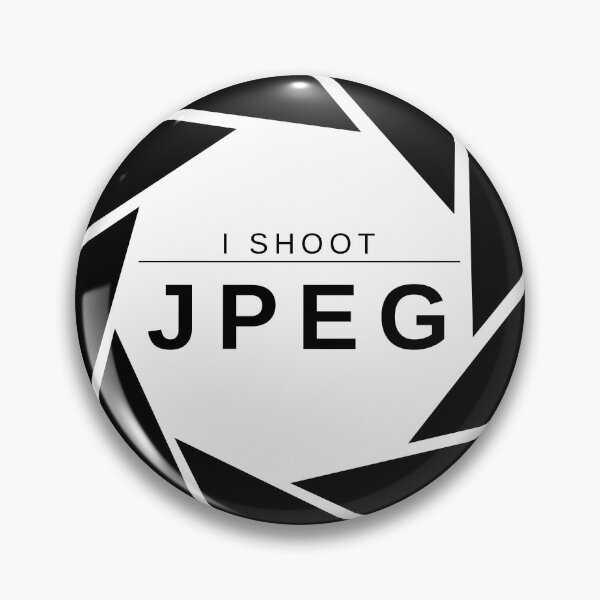 Item preview, I Shoot JPEG (Black) – Minimalist Photography Statement Design designed and sold by mrddst.