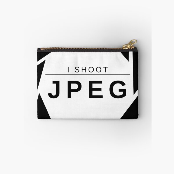 Item preview, I Shoot JPEG (Black) – Minimalist Photography Statement Design designed and sold by mrddst.