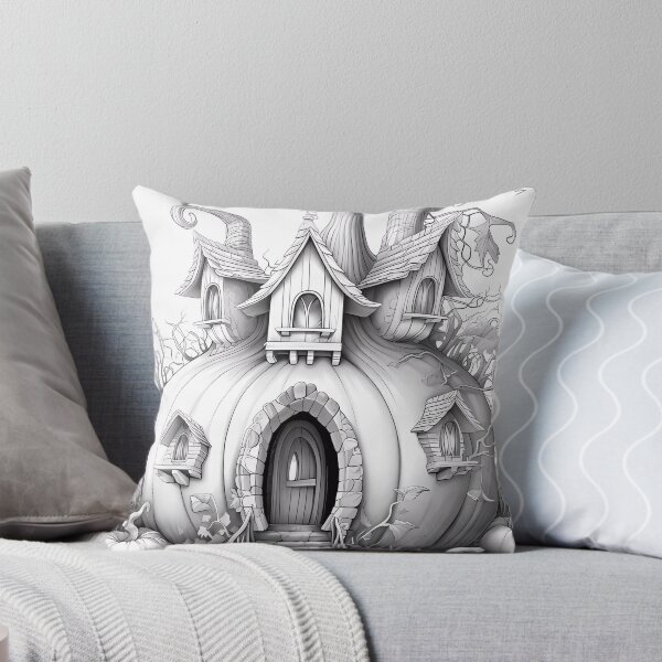 Item preview, Magical Pumpkin House #9 Coloring Page Pattern  designed and sold by DavidColoring.