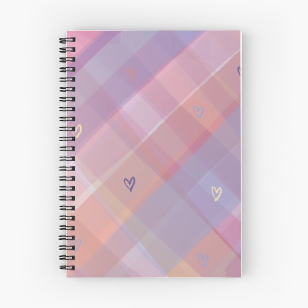 Artikelvorschau, Aquarell Plaid Orange & Pink mit Herzen entworfen und verkauft von MKTplaceDesign.