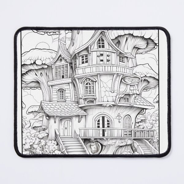 Item preview, TreeHouse #16 Coloring Page Pattern  designed and sold by DavidColoring.