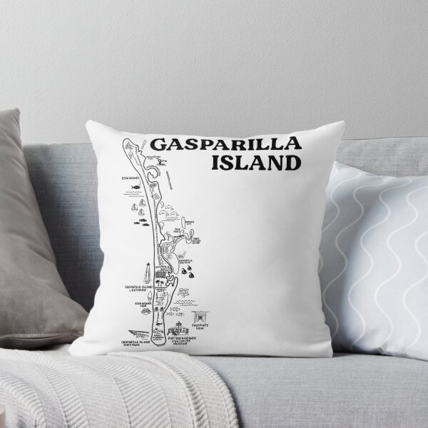 Item preview, Gasparilla Island Map Art designed and sold by fiberandgloss.