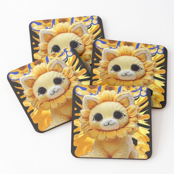 Item preview, Sunflower Kitty Plush  Premium Cool Trendy Best Gift designed and sold by Imaginarium of Chaos falcon88 .