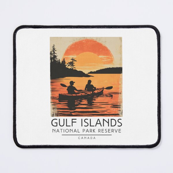 Item preview, A Vintage Illustration of Gulf Islands National Park Reserve - Canada designed and sold by GoodOldVintage.